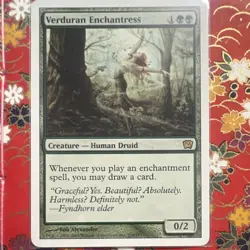 Verduran Enchantress 9th Edition Regular Creature Human Druid Rare Green MTG 279 - Image 1