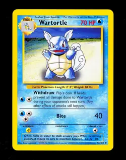 1999-2000 Pokemon WARTORTLE Base Set 4TH PRINT Edition Card 42/102 WotC UK MINT - Image 1
