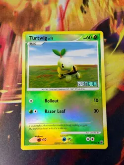 Turtwig 077/100 LP Holofoil Promo Burger King Promos 2009 Pokemon TCG - Image 1