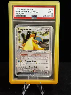 Pokemon 2003 Dragonite EX Dragon Holo Ultra Rare English #90/97 PSA 9 - Image 1