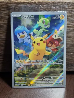 SEALED Pokemon Pikachu Promo Card Holo SVP 027 - Image 1