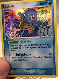 Squirtle 64/100 EX Crystal Guardians Stamped Reverse Holo Pokemon TCG LP-NM! - Image 2