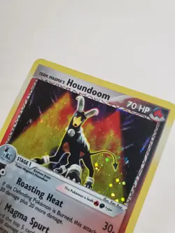 MP Pokemon TCG Team Magma’s Houndoom #10 Holo - 2004 Team Aqua Team Magma - MP - Image 4