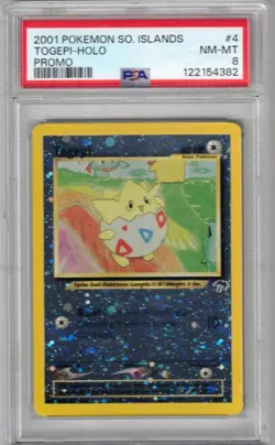 2001 POKEMON SOUTHERN ISLANDS PROMO #4 TOGEPI HOLO PSA 8 NEW SLAB !!! - Image 1