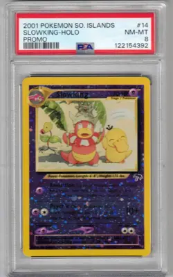 2001 POKEMON SOUTHERN ISLANDS PROMO #14 SLOWKING HOLO PSA 8 NEW SLAB ! - Image 1