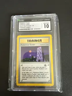 CGC GEM MINT 10 Pokemon Tower 42 Wotc Black Star Promo 2000 Pokemon league - Image 1