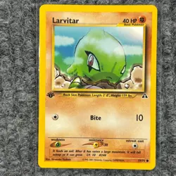 Vintage Pokemon Neo Discovery Larvitar 1st Edition 57/75 Common NM/Mint - Image 1