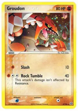 Groudon - 5/106 - Holo Rare PL/MP, English Pokemon EX Emerald - Image 1