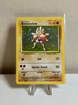 Pokemon TCG Hitmonchan Base Set 7/102 Holo 1999-2000 Wizards Base Set - Image 1