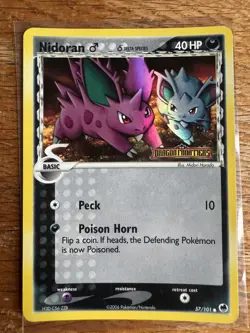 Pokemon TCG Nidoran M (Delta Species) EX Dragon Frontiers 57/101 Reverse Holo - Image 1