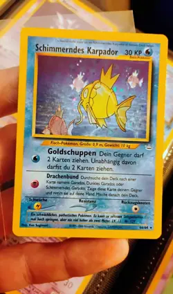 Pokemon TCG Shining Magikarp Neo Revelation Holo Card 66/64 German - Image 1