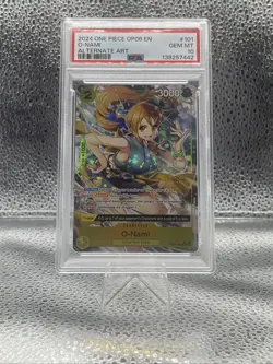 One Piece O-Nami Op06-101 Alternate Art Psa 10 - Image 1