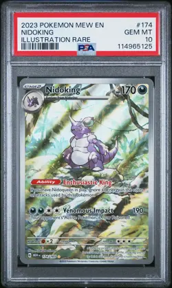 2023 POKEMON MEW EN-151 ILLUSTRATION RARE #174 NIDOKING PSA 10 - Image 1