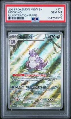 2023 POKEMON MEW EN-151 ILLUSTRATION RARE #174 NIDOKING PSA 10 - Image 1