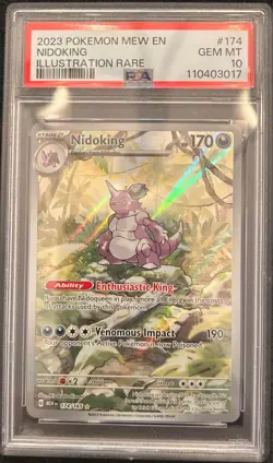 NIDOKING PSA 10- 2023 POKEMON MEW EN-151 ILLUSTRATION RARE #174 SCARLET VOILET - Image 1
