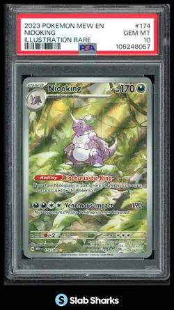 2023 POKEMON SV 151 - MEW EN #174/165 NIDOKING ILLUSTRATION RARE PSA 10 - Image 1