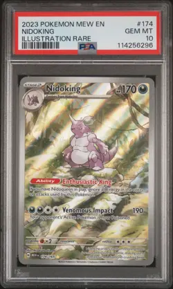 2023 POKEMON MEW EN-151 ILLUSTRATION RARE #174 NIDOKING PSA 10 - Image 1