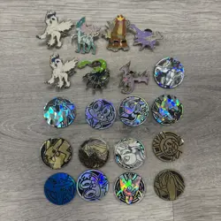 Lot of Official Pokemon Pins Assorted Collection Random Pin Plus Plstic Coins - Image 1