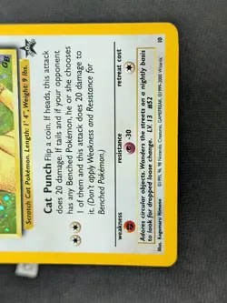 Meowth 10 Vintage WOTC GB Black Star Promo Holo Pokemon TCG MP - Image 5