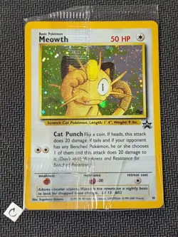 Meowth 10 Sealed Vintage WotC GB Black Star Promo Holo Pokemon TCG NM - Image 1