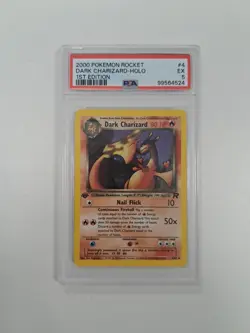 Dark Charizard 2000 Pokemon Team Rocket 1st Edition 4 Holo PSA 5 4/82 - Image 1