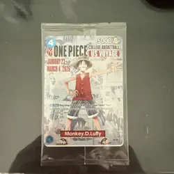 One Piece Monkey.D.Luffy US College Basketball Promo Card PRESALE Rutgers - Image 2