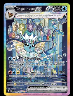 Pokemon TCG Vaporeon EX Prismatic Evolutions Special Illustration Card 149/131 - Image 1