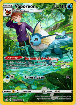Vaporeon - TG02/TG30 - Pokemon Brilliant Stars Sword & Shield Holo Rare Card NM - Image 1