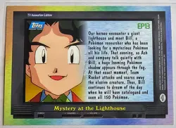 EP13 Mystery at the Lighthouse - TOPPS Blue LOGO - POKEMON CARD - Image 2