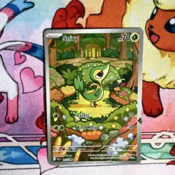 Snivy -087/086 Pokemon TCG Illustration Rare Card- Black Bolt Set -English NM - Image 1