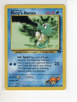 MISTY'S HORSEA GYM CHALLENGE SET POKEMON CARD 87/132 LP - Image 1