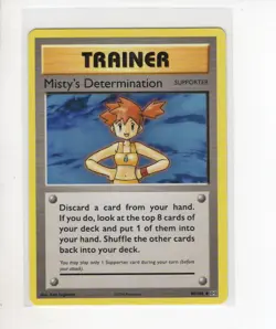 MISTY'S DETERMINATION TRAINER XY EVOLUTIONS SET POKEMON CARD 80/108 HP - Image 1