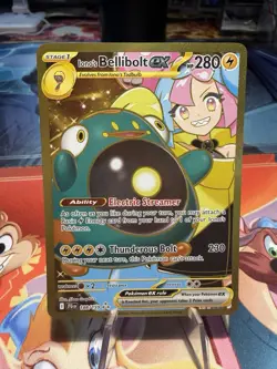 Pokemon TCG Iono's Bellibolt EX 188/159 Journey Together Holo Card Gold Card - Image 2