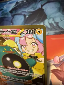 Pokemon TCG Iono's Bellibolt EX 188/159 Journey Together Holo Card Gold Card - Image 5