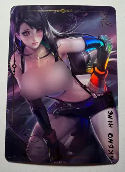 SEXY HEROINE WAIFU Tifa Lockhart FINAL FANTASY ACG PREMIUM HOLOFOIL CARD NM - Image 1