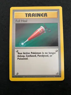 Full Heal 82/102 Base Set Regular Near Mint (NM) - Pokemon card TCG 1999 vintage - Image 1