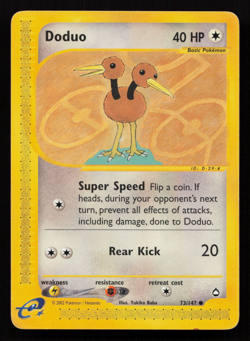 2002 Pokemon Aquapolis - DODUO - Non Holo E Reader card no. 73/147 - Image 1