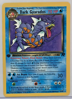 Pokemon Team Rocket 1st Dark Gyarados 25/82 Non Holo Rare NMM Unplayed WOTC 2000 - Image 1