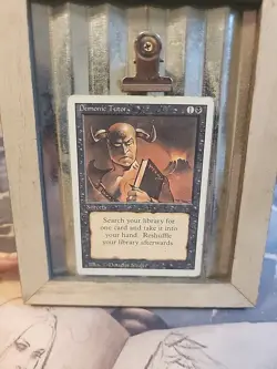 Demonic Tutor X (1) Revised - Moderately Played-MTG - - Image 1