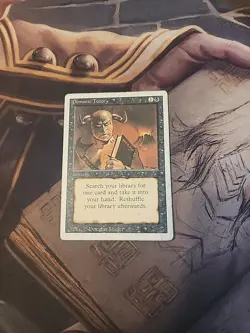 Demonic Tutor X (1) Revised - Moderately Played-MTG - - Image 3