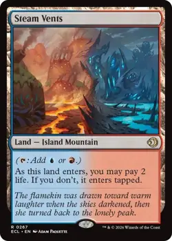 MtG Steam Vents L 0267 Lorwyn Eclipsed Regular Rare - Image 1