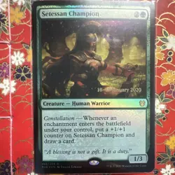 Setessan Champion Theros Beyond Death Foil Prerelease Creature Rare Green 198 - Image 1