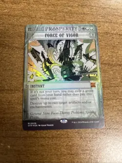 Force of Vigor (Foil) Outlaws of Thunder Junction: Breaking News NM-M Unplayed - Image 1