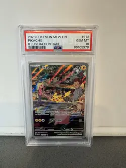 2023 Pokemon PSA 10 Mew EN Pikachu Illustration Rare 173/165 - Image 1