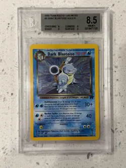 Pokemon Dark Blastoise 3/82 Team Rocket Holo Rare #3 BGS 8.5 Great Subs - Image 1