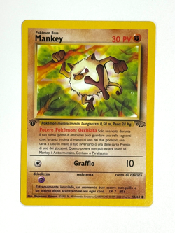 Pokemon TCG Mankey 55/64 First Edition Common Jungle Italian - Image 1