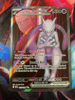Team Rocket's Mewtwo ex #213/182 Ultra Rare SV10: Destined Rivals Pokemon DRI - Image 1