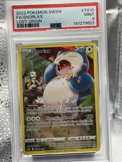 2022 Pokemon SWSH Lost Origin Snorlax Trainer Gallery #TG10/TG30 PSA 9 - Image 1