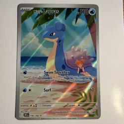 Pokemon TCG Misty's Lapras Destined Rivals FULL ART 194/182 Illistration Rare NM - Image 1