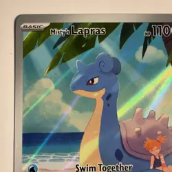 Pokemon TCG Misty's Lapras Destined Rivals FULL ART 194/182 Illistration Rare NM - Image 2